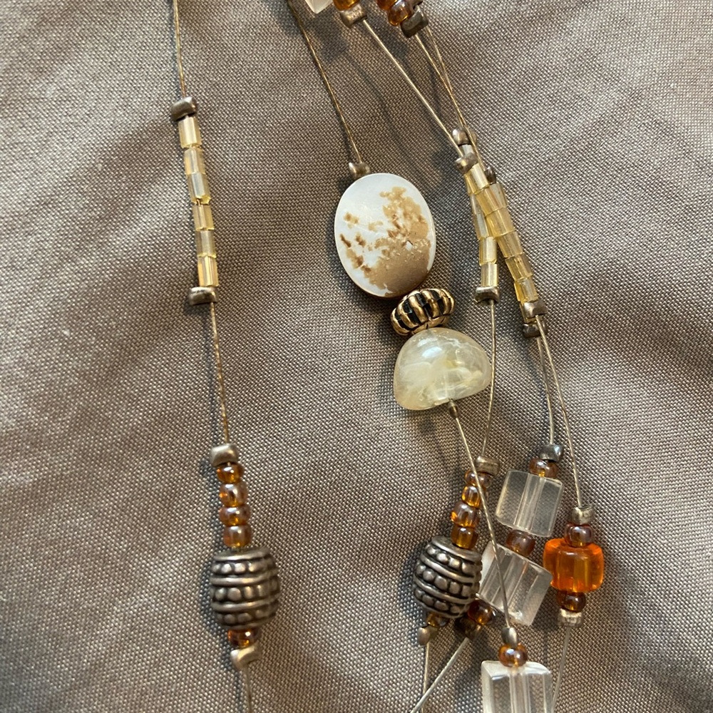 Chicos Beaded Necklace - Warm Tones - Picture 4 of 6